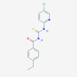 molecular formula C15H14ClN3OS B250887 N-(5-chloro-2-pyridinyl)-N'-(4-ethylbenzoyl)thiourea 