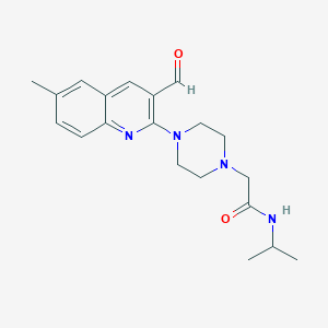 B2508871 2-[4-(3-formyl-6-methylquinolin-2-yl)piperazin-1-yl]-N-propan-2-ylacetamide CAS No. 848299-05-8