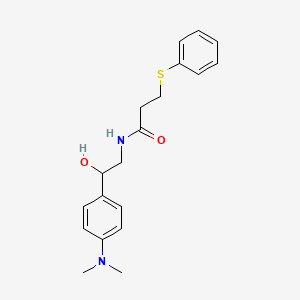 molecular formula C19H24N2O2S B2508874 N-(2-(4-(dimethylamino)phenyl)-2-hydroxyethyl)-3-(phenylthio)propanamide CAS No. 1421483-29-5