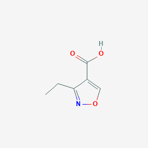 molecular formula C6H7NO3 B2508916 3-Ethylisoxazole-4-carboxylic acid CAS No. 639523-12-9
