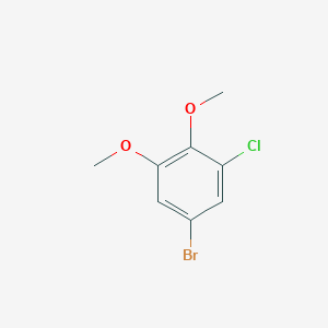molecular formula C8H8BrClO2 B2508953 5-Bromo-1-chloro-2,3-dimethoxybenzene CAS No. 1881332-60-0