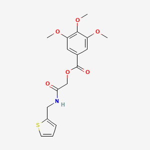 molecular formula C17H19NO6S B2508955 {[(thiophen-2-yl)methyl]carbamoyl}methyl 3,4,5-trimethoxybenzoate CAS No. 1208458-43-8