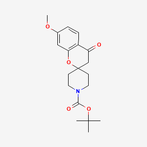 molecular formula C19H25NO5 B2508978 Tert-butyl 7-methoxy-4-oxospiro[chroman-2,4'-piperidine]-1'-carboxylate CAS No. 956604-98-1