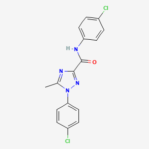 molecular formula C16H12Cl2N4O B2508992 N,1-bis(4-chlorophenyl)-5-methyl-1H-1,2,4-triazole-3-carboxamide CAS No. 321431-20-3