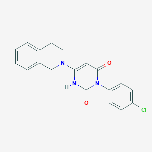 3-(4-chlorophenyl)-6-(3,4-dihydroisoquinolin-2(1H)-yl)pyrimidine-2,4(1H,3H)-dione
