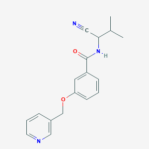 molecular formula C18H19N3O2 B2509021 N-(1-cyano-2-methylpropyl)-3-[(pyridin-3-yl)methoxy]benzamide CAS No. 1311625-40-7