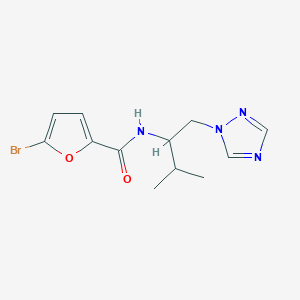 molecular formula C12H15BrN4O2 B2509069 5-bromo-N-(3-methyl-1-(1H-1,2,4-triazol-1-yl)butan-2-yl)furan-2-carboxamide CAS No. 2034306-22-2