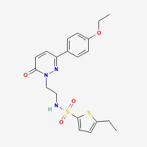 molecular formula C20H23N3O4S2 B2509089 N-(2-(3-(4-ethoxyphenyl)-6-oxopyridazin-1(6H)-yl)ethyl)-5-ethylthiophene-2-sulfonamide CAS No. 921514-17-2