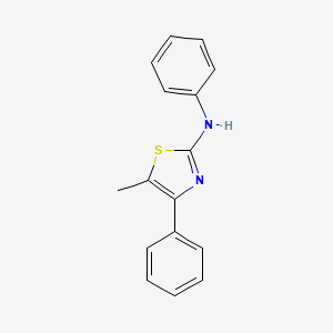 molecular formula C16H14N2S B2509123 5-methyl-N,4-diphenyl-1,3-thiazol-2-amine CAS No. 93020-55-4