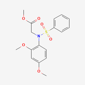 molecular formula C17H19NO6S B2509134 Methyl N-(2,4-dimethoxyphenyl)-N-(phenylsulfonyl)glycinate CAS No. 331749-96-3