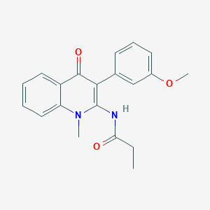 molecular formula C20H20N2O3 B2509146 N-[3-(3-methoxyphenyl)-1-methyl-4-oxo-1,4-dihydroquinolin-2-yl]propanamide CAS No. 901271-08-7