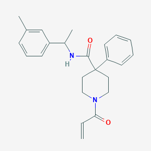 N-[1-(3-Methylphenyl)ethyl]-4-phenyl-1-prop-2-enoylpiperidine-4-carboxamide