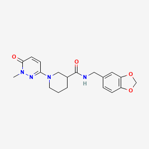 N-(benzo[d][1,3]dioxol-5-ylmethyl)-1-(1-methyl-6-oxo-1,6-dihydropyridazin-3-yl)piperidine-3-carboxamide