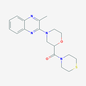 molecular formula C18H22N4O2S B2509237 2-Methyl-3-[2-(thiomorpholine-4-carbonyl)morpholin-4-yl]quinoxaline CAS No. 2415561-91-8