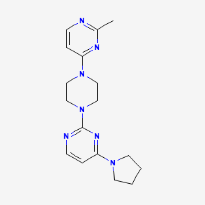 molecular formula C17H23N7 B2509261 2-[4-(2-Methylpyrimidin-4-yl)piperazin-1-yl]-4-(pyrrolidin-1-yl)pyrimidine CAS No. 2415500-83-1