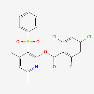 4,6-Dimethyl-3-(phenylsulfonyl)-2-pyridinyl 2,4,6-trichlorobenzenecarboxylate