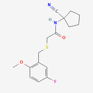 N-(1-cyanocyclopentyl)-2-{[(5-fluoro-2-methoxyphenyl)methyl]sulfanyl}acetamide