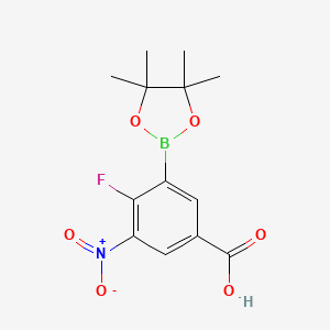 4-Fluoro-3-nitro-5-(tetramethyl-1,3,2-dioxaborolan-2-yl)benzoic acid