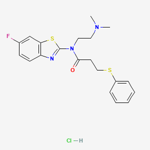 N-(2-(dimethylamino)ethyl)-N-(6-fluorobenzo[d]thiazol-2-yl)-3-(phenylthio)propanamide hydrochloride