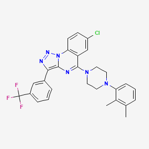 7-Chloro-5-[4-(2,3-dimethylphenyl)piperazin-1-yl]-3-[3-(trifluoromethyl)phenyl][1,2,3]triazolo[1,5-a]quinazoline