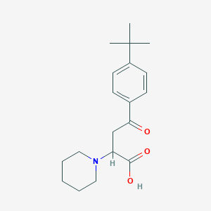 4-[4-(Tert-butyl)phenyl]-4-oxo-2-piperidinobutanoic acid