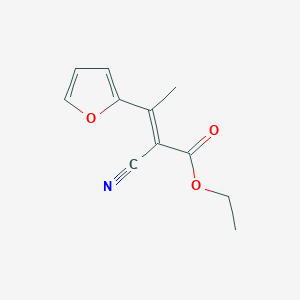 molecular formula C11H11NO3 B2509332 ethyl (2E)-2-cyano-3-(2-furyl)but-2-enoate CAS No. 76142-51-3