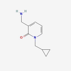 molecular formula C10H14N2O B2509334 3-(Aminomethyl)-1-(cyclopropylmethyl)pyridin-2(1H)-one CAS No. 1400636-86-3
