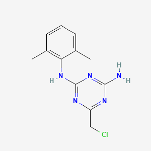 6-(chloromethyl)-N-(2,6-dimethylphenyl)-1,3,5-triazine-2,4-diamine