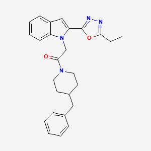 1-[2-(4-benzylpiperidin-1-yl)-2-oxoethyl]-2-(5-ethyl-1,3,4-oxadiazol-2-yl)-1H-indole