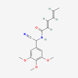 (2E,4E)-N-[cyano-(3,4,5-trimethoxyphenyl)methyl]hexa-2,4-dienamide