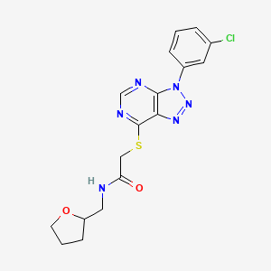 2-((3-(3-chlorophenyl)-3H-[1,2,3]triazolo[4,5-d]pyrimidin-7-yl)thio)-N-((tetrahydrofuran-2-yl)methyl)acetamide