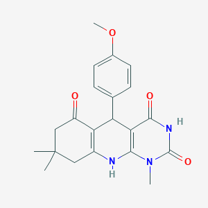 1,8,8-Trimethyl-5-(4-methoxyphenyl)-7,8,9,10-tetrahydropyrimido[4,5-b]quinoline-2,4,6(1H,3H,5H)-trione