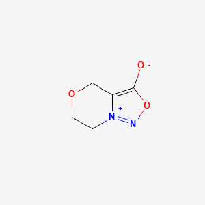 molecular formula C5H6N2O3 B2509374 6,7-Dihydro-4H-[1,2,3]oxadiazolo[4,3-c][1,4]oxazin-8-ium-3-olate CAS No. 623565-56-0