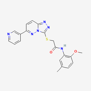 molecular formula C20H18N6O2S B2509411 N-(2-methoxy-5-methylphenyl)-2-{[6-(pyridin-3-yl)-[1,2,4]triazolo[4,3-b]pyridazin-3-yl]sulfanyl}acetamide CAS No. 891109-72-1