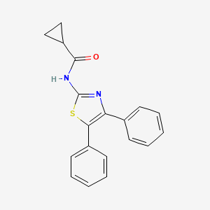 molecular formula C19H16N2OS B2509433 N-(4,5-diphenyl-1,3-thiazol-2-yl)cyclopropanecarboxamide 