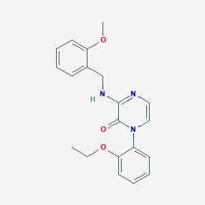 molecular formula C20H21N3O3 B2509547 1-(2-Ethoxyphenyl)-3-{[(2-methoxyphenyl)methyl]amino}-1,2-dihydropyrazin-2-one CAS No. 899950-86-8
