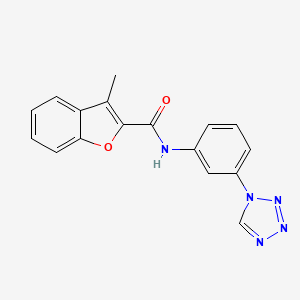 3-methyl-N-[3-(1H-tetrazol-1-yl)phenyl]-1-benzofuran-2-carboxamide