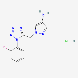 1-{[1-(2-fluorophenyl)-1H-1,2,3,4-tetrazol-5-yl]methyl}-1H-pyrazol-4-amine hydrochloride