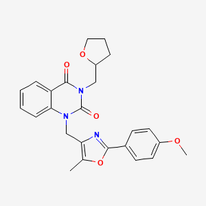 1-((2-(4-methoxyphenyl)-5-methyloxazol-4-yl)methyl)-3-((tetrahydrofuran-2-yl)methyl)quinazoline-2,4(1H,3H)-dione