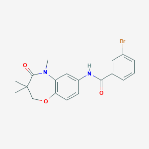 3-bromo-N-(3,3,5-trimethyl-4-oxo-2,3,4,5-tetrahydrobenzo[b][1,4]oxazepin-7-yl)benzamide