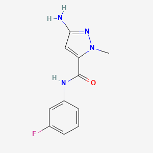 3-amino-N-(3-fluorophenyl)-1-methyl-1H-pyrazole-5-carboxamide