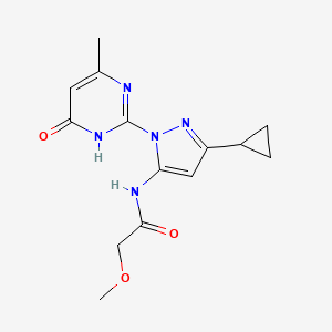 N-(3-cyclopropyl-1-(4-methyl-6-oxo-1,6-dihydropyrimidin-2-yl)-1H-pyrazol-5-yl)-2-methoxyacetamide