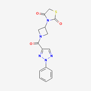 3-(1-(2-phenyl-2H-1,2,3-triazole-4-carbonyl)azetidin-3-yl)thiazolidine-2,4-dione