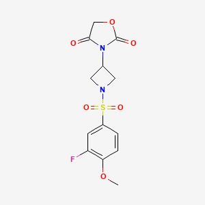 3-(1-((3-Fluoro-4-methoxyphenyl)sulfonyl)azetidin-3-yl)oxazolidine-2,4-dione