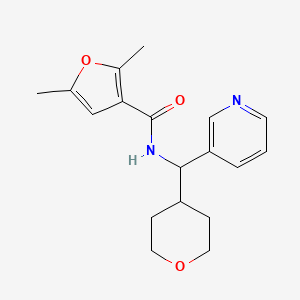 molecular formula C18H22N2O3 B2509586 2,5-dimethyl-N-[(oxan-4-yl)(pyridin-3-yl)methyl]furan-3-carboxamide CAS No. 2034246-90-5