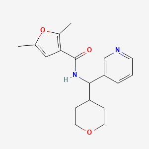 2,5-dimethyl-N-(pyridin-3-yl(tetrahydro-2H-pyran-4-yl)methyl)furan-3-carboxamide
