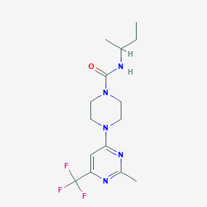 molecular formula C15H22F3N5O B2509596 N-(sec-butyl)-4-(2-methyl-6-(trifluoromethyl)pyrimidin-4-yl)piperazine-1-carboxamide CAS No. 2034442-66-3