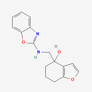 B2509618 4-[(1,3-Benzoxazol-2-ylamino)methyl]-6,7-dihydro-5H-1-benzofuran-4-ol CAS No. 2379978-76-2