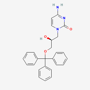 molecular formula C26H25N3O3 B2509629 (S)-4-amino-1-(2-hydroxy-3-(trityloxy)propyl)pyrimidin-2(1H)-one CAS No. 132336-30-2