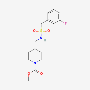 Methyl 4-(((3-fluorophenyl)methylsulfonamido)methyl)piperidine-1-carboxylate